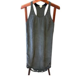 Winfred 100% silk long dress with lace and embroidery in the bottom size S